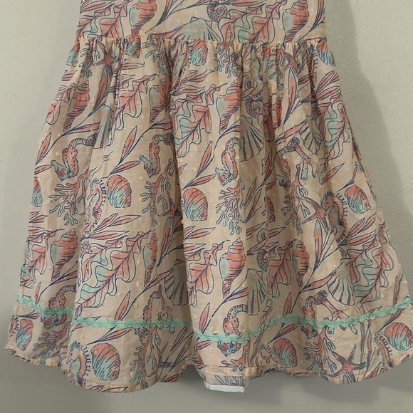 Cynthia Rowley Seashell Fit & Flare Pastel Cut Out Back Sleeveless Toddler Dress - Picture 3 of 8